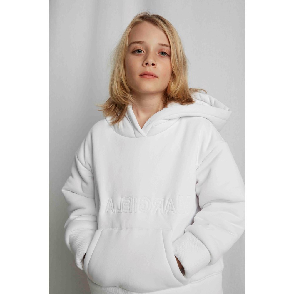 White mm6 hoodie
